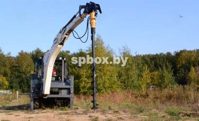 Гидробур Delta RD7 на Телескопический погрузчик, Экскаватор-погрузчик