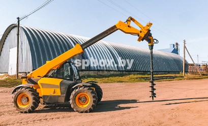 Гидробур Delta RD7 на Телескопический погрузчик, Экскаватор-погрузчик