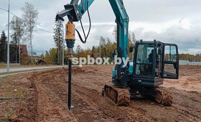Гидробур Delta RD10 на Телескопический погрузчик, Экскаватор-погрузчик