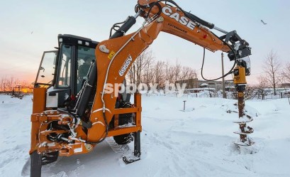 Гидробур Delta RD8 на Телескопический погрузчик, Экскаватор-погрузчик