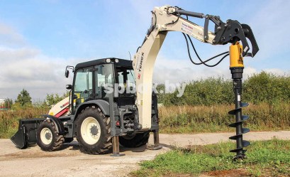 Гидробур Delta RD7 на Телескопический погрузчик, Экскаватор-погрузчик