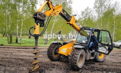 Гидробур Delta RD8 на Телескопический погрузчик, Экскаватор-погрузчик